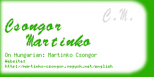 csongor martinko business card